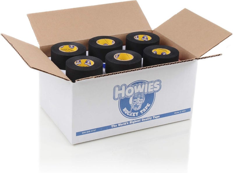 Howies Black Hockey Tape | 1.5" Thick Tape for Hockey, Lacrosse, Sports| Multiple Pack Sizes | Strong Grip, Durable, Long-Lasting | Made in USA - Image 1